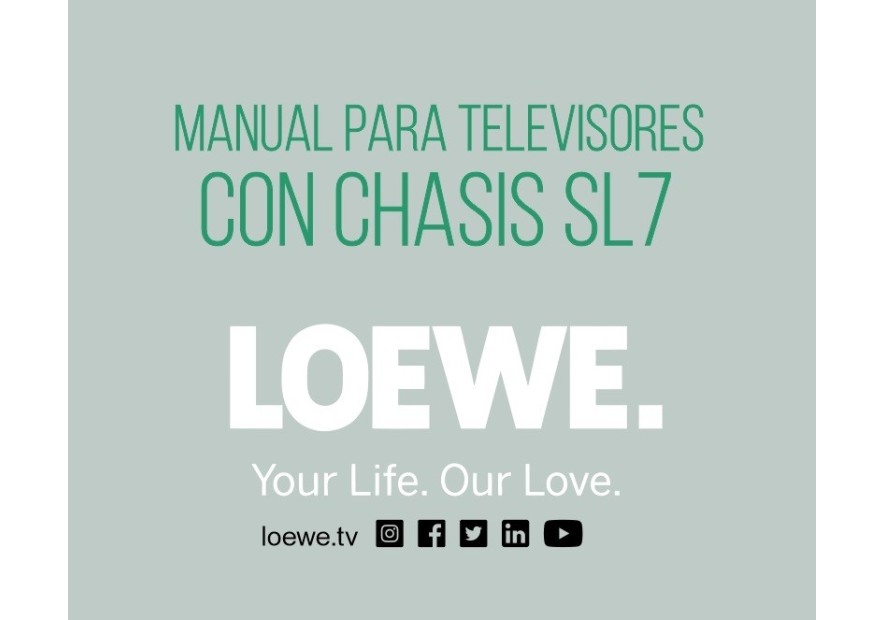 Manual televisores Loewe con modelo de chasis SL7